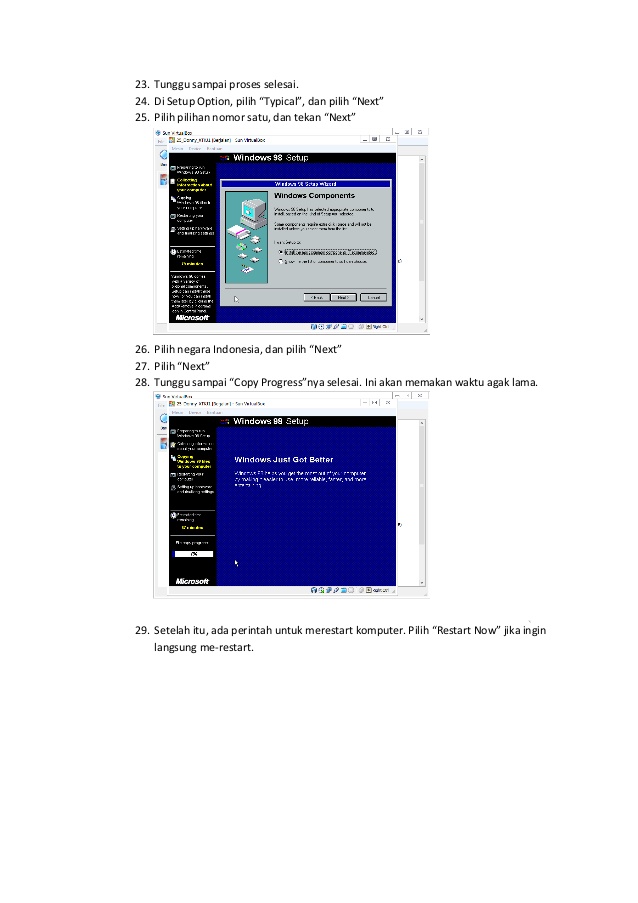 Cara Instal Windows 98 Dengan Virtual Box